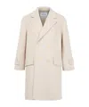 Max Mara Nogara Wool Cashmere Coat In White