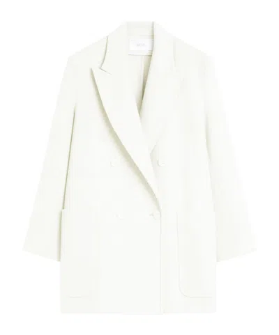 Max Mara Long-sleeved Coat In White