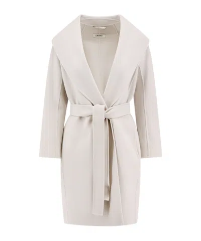Max Mara Long-sleeved Coat In White
