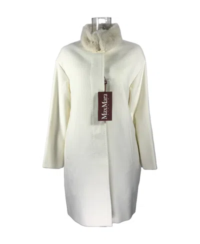 Max Mara Long-sleeved Coat In White