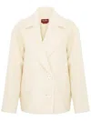 Max Mara White Double-breasted 'vanesio' Coat In White