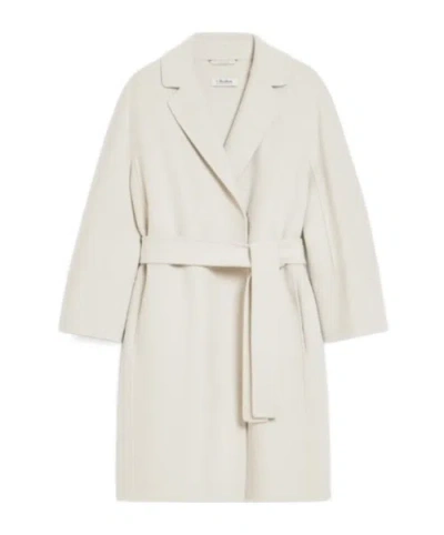 Max Mara Long-sleeved Coat In White