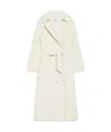 Max Mara White Alpaca Fragore Orsetto Biver Coat In White