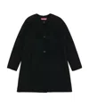 Max Mara Long Sleeved Coat With Round Neck In Black