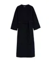 Max Mara Long Sleeved Coat With Round Neck In Black