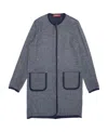 Max Mara Long Sleeved Coat With Round Neck In Gray