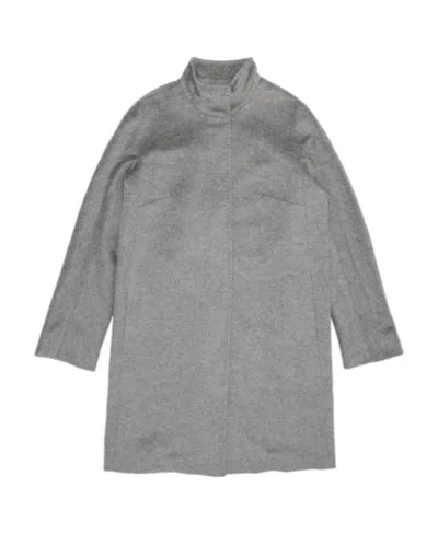 Max Mara Long-sleeved Collar Coat In Gray