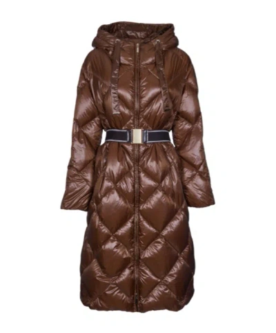 Max Mara Long-sleeved Cotton Clothes In Brown
