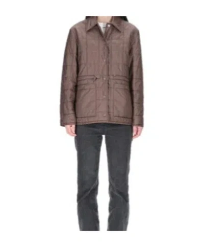 Max Mara Long-sleeved Cotton Clothes In Brown