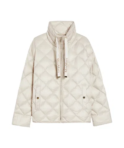 Max Mara The Cube Zip-up Drawstring Jacket In White