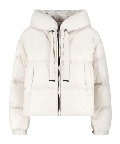 Max Mara Long-sleeved Cotton Jacket In White
