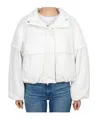 Max Mara Long-sleeved Cotton-padded Jacket In White