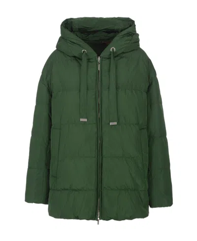 Max Mara Long-sleeved Cotton Suit In Green
