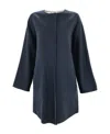 Max Mara Long-sleeved Double-sided Coat In Black