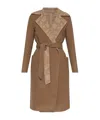 Max Mara Long-sleeved Double-sided Coat In Brown