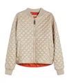 Max Mara Long-sleeved Double-sided Cotton Jacket In Nude