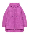 Max Mara Long-sleeved Double-sided Down Jacket In Pink