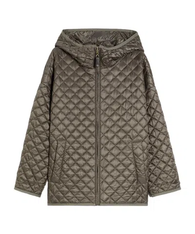 Max Mara Long-sleeved Double-sided Jacket In Gray