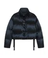 Max Mara Long-sleeved Down Jacket In Black