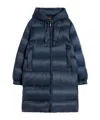 Max Mara Long-sleeved Down Jacket In Blue