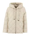 Max Mara Long-sleeved Down Jacket In Neutral