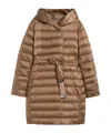 Max Mara Reversible Down Jacket In Water-repellent Satin In Brown