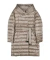 Max Mara Long-sleeved Down Jacket In Brown