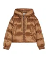 Max Mara Long-sleeved Down Jacket In Brown