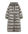 Max Mara Long-sleeved Down Jacket In Gray