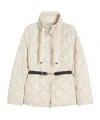 Max Mara Long-sleeved Down Jacket In Neutral