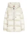 Max Mara Beige Seia Down Jacket In White