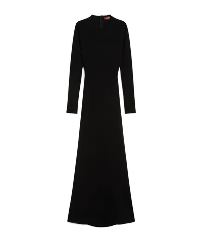 Max Mara Long-sleeved Dress In Black