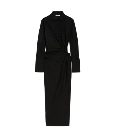 Max Mara Long-sleeved Dress In Black