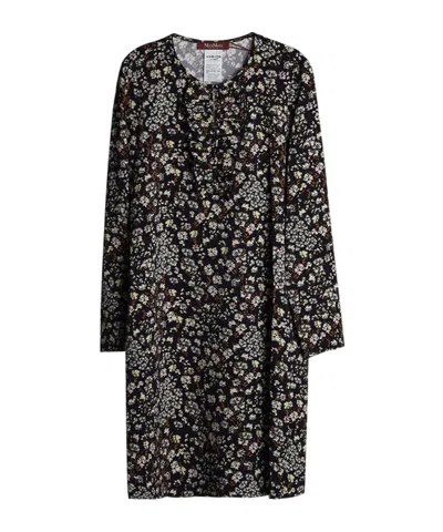 Max Mara Long-sleeved Dress In Black