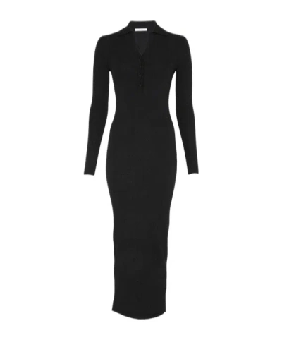 Max Mara Black Frais Midi Dress In 003 Black