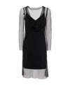 Max Mara Vezzo Short Embroidered Mesh Dress With Crystal In Black