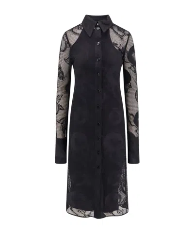 Max Mara Long Sleeved Dress In Black