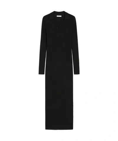 Max Mara Long-sleeved Dress In Black