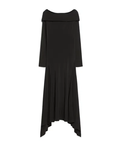 Max Mara Long-sleeved Dress In Black