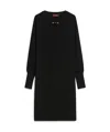 Max Mara Studio Asti Cady Long-sleeved Dress In Black