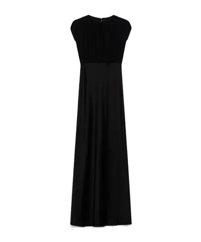 Max Mara Long-sleeved Dress In Black