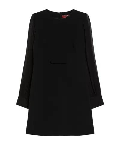 Max Mara Long-sleeved Dress In Black