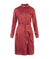 Max Mara Long-sleeved Dress In Red