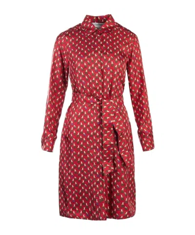 Max Mara Long-sleeved Dress In Red