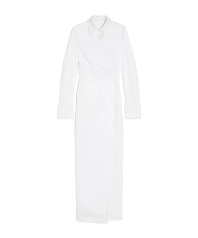 Max Mara Long-sleeved Dress In White