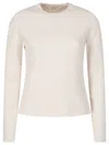 Max Mara Long-sleeved Fitted Top Clothing In White