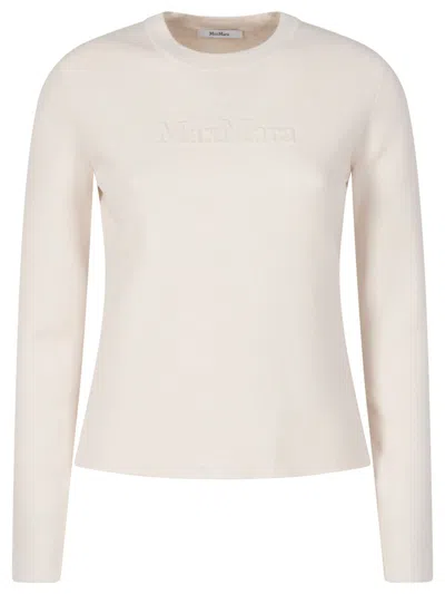 Max Mara Long-sleeved Fitted Top Clothing In White