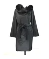 Max Mara Long-sleeved Hooded Coat In Black