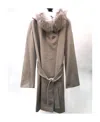 Max Mara Long-sleeved Hooded Coat In Green