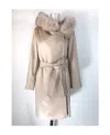 Max Mara Long-sleeved Hooded Coat In Nude